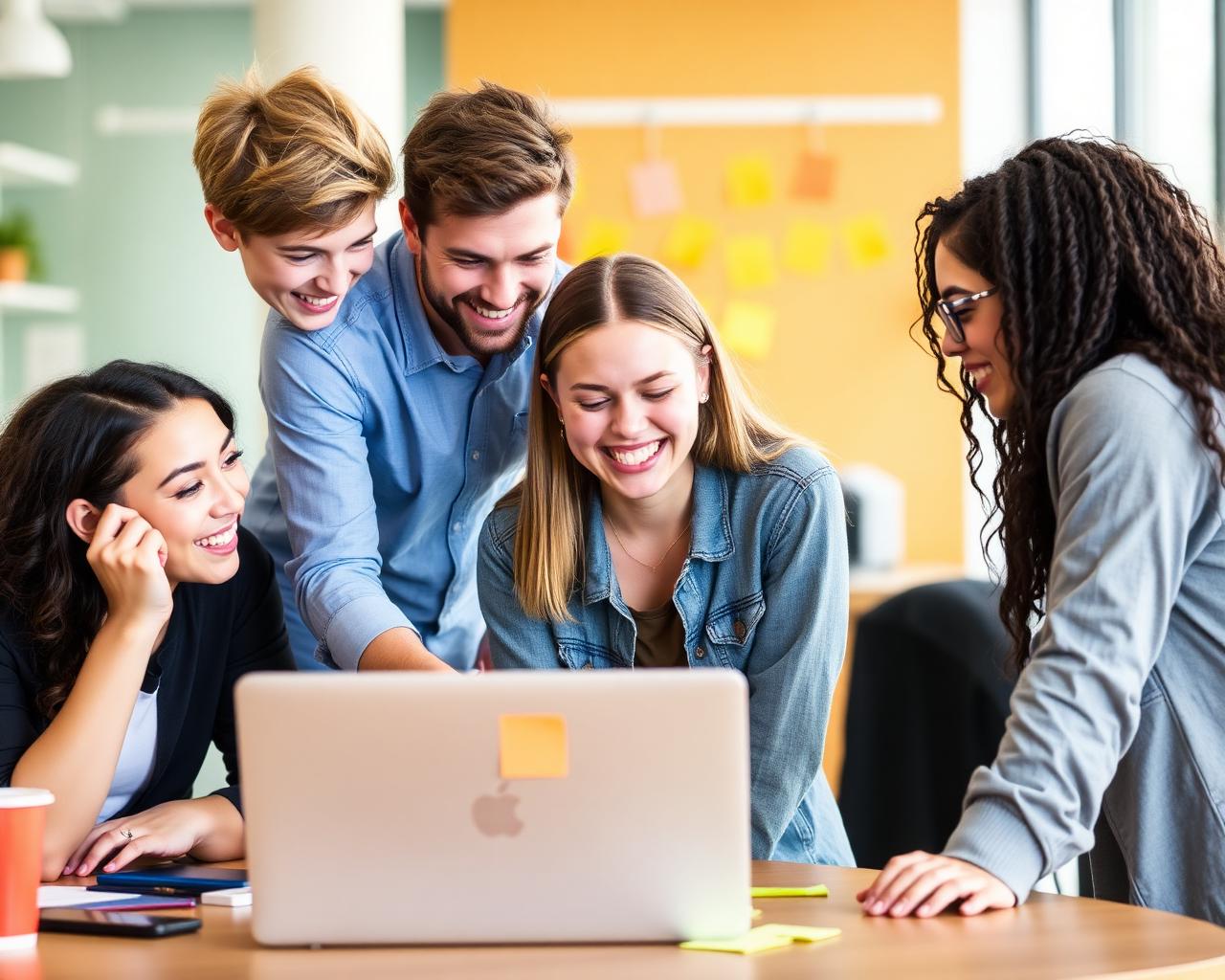 Young people collaborating online