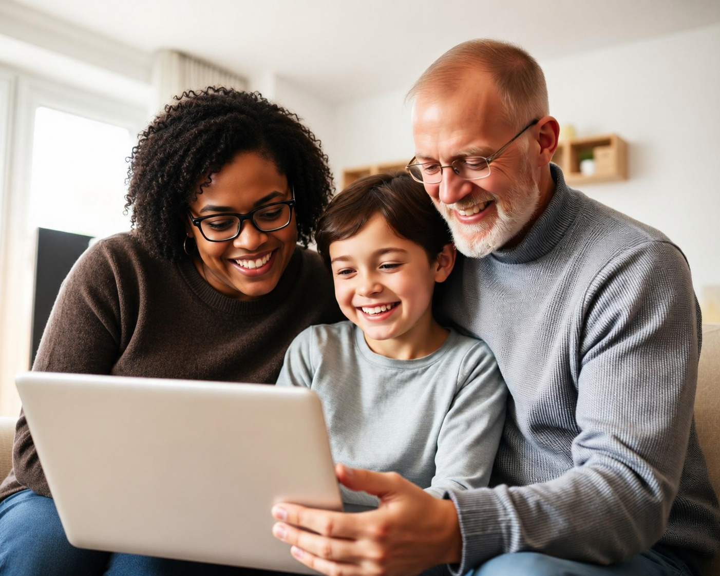 Parent and young person learning together
